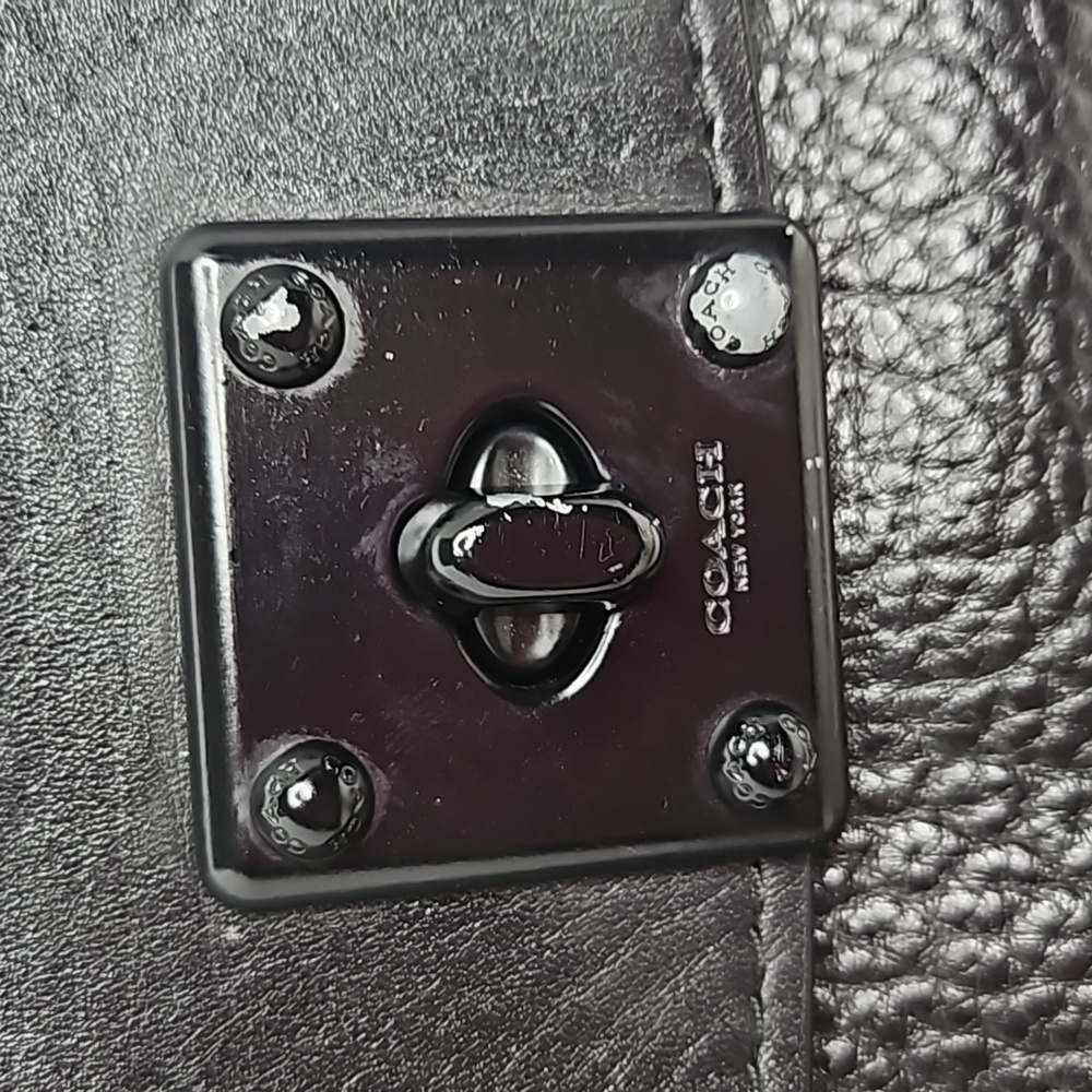COACH BLACK LEATHER AND SUEDE DRIFTER CROSSBODY IN MATTE BLACK - Picture 3 of 10